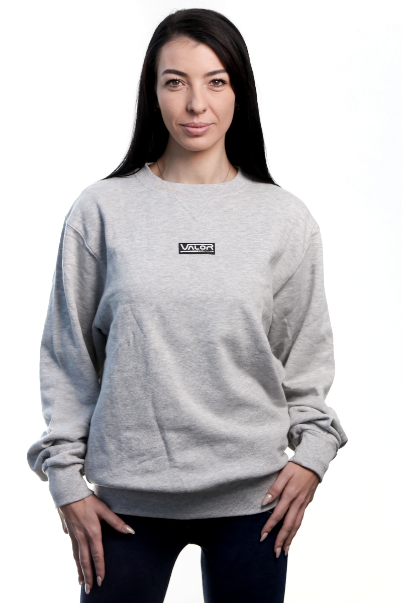 Crew Sweater Minimalist Light Grey Melange