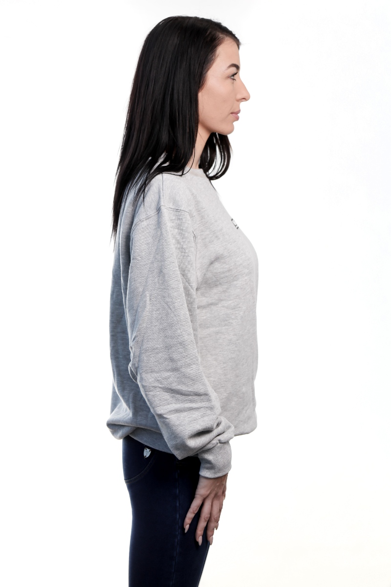 Crew Sweater Minimalist Light Grey Melange 2
